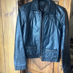 Frenchi Black Leather Jacket